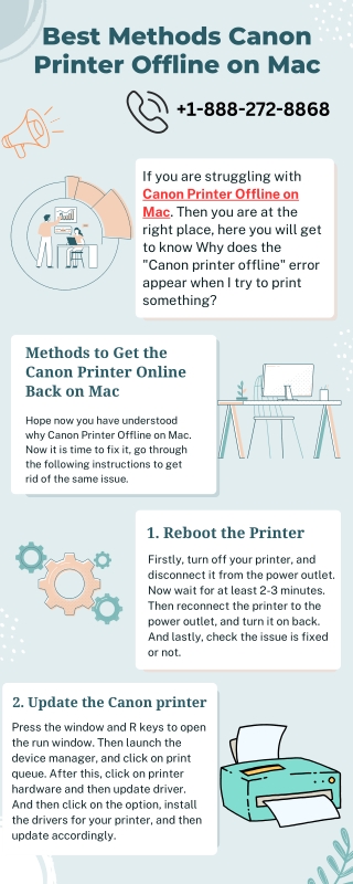 Best Methods Canon Printer Offline On Mac | Solved