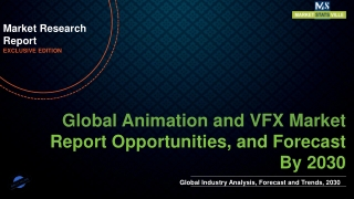 Animation and VFX Market Worth US$ 401.0 billion by 2030