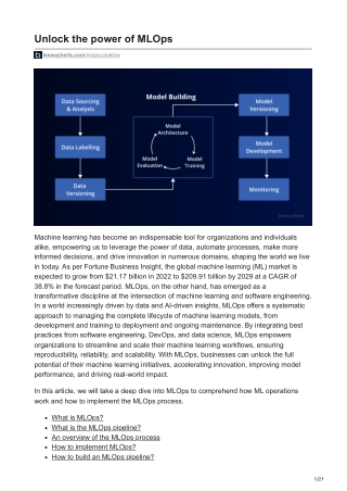 leewayhertz.com-Unlock the power of MLOps