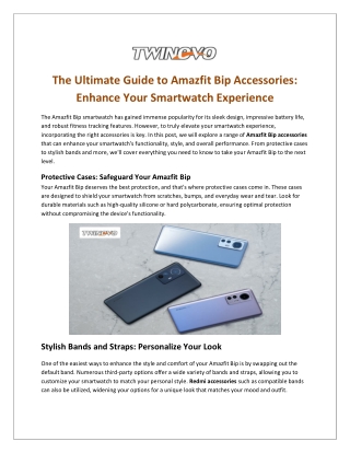 Get the best Amazfit Bip accessories in Miami