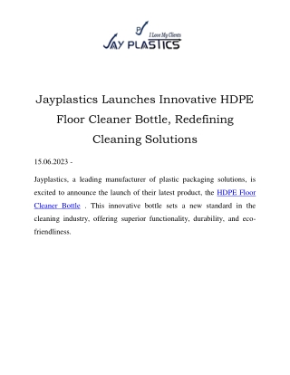 HDPE Floor Cleaner Bottle Call-7028064839