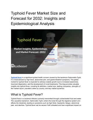 Typhoid Market