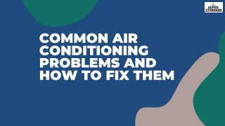 Common Air Conditioning Problems and How to Fix Them