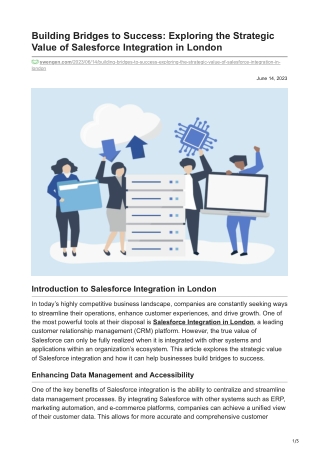 Building Bridges to Success Exploring the Strategic Value of Salesforce Integration in London