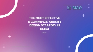 The most effective ecommerce website design strategy in dubai