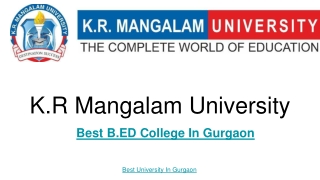 Best B.ED College In Gurgaon