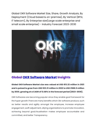 Global OKR Software Market