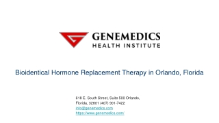 Bioidentical Hormone Replacement Therapy in Orlando, Florida