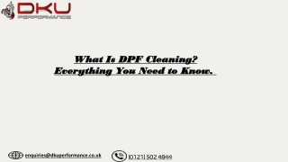 What is dpf cleaning  Everything You Need to Know