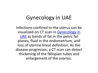 Gynecology in UAE