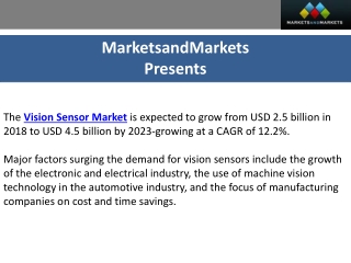 Vision Sensor Market Analysis: Projected Worth of $4.5 Billion by 2023