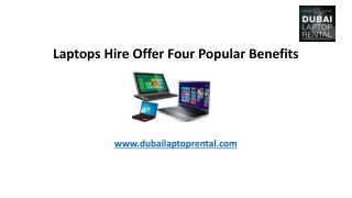 Laptops Hire Offer Four Popular Benefits