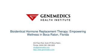 Bioidentical Hormone Replacement Therapy: Empowering Wellness in Boca Raton, FL