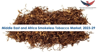 Middle East and Africa Smokeless Tobacco Market Future Prospects and Forecast To