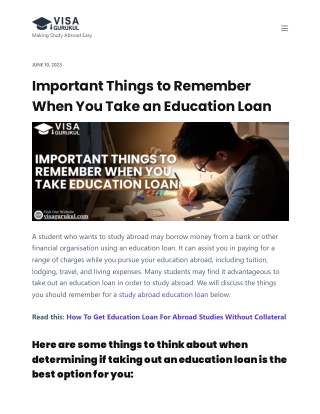 Education Loan