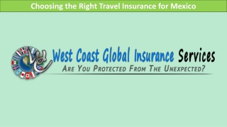 Choosing the Right Travel Insurance for Mexico