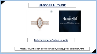 Polki Jewellery Online In India