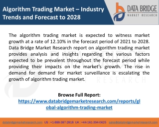 Algorithm Trading Market