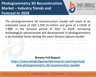 Photogrammetry 3D Reconstruction Market