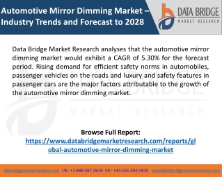 Automotive Mirror Dimming Market