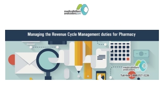 Managing the Revenue Cycle Management duties for Pharmacy