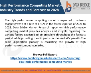 High Performance Computing market