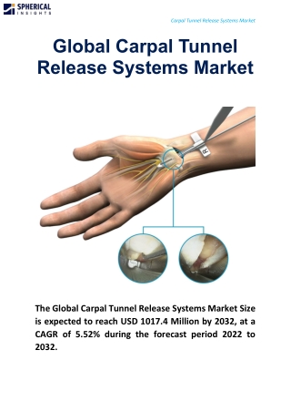 Global Carpal Tunnel Release Systems Market