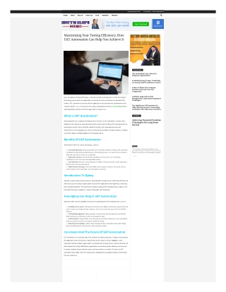 Maximizing Your Testing Efficiency How UAT Automation Can Help You Achieve It