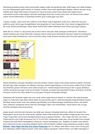 Buletin Bola Terkini, Jadwal Klasemen, Ponten Kredit Bon