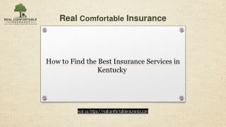 How to Find the Best Insurance Services in Kentucky