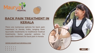 Back Pain Treatment in Kerala