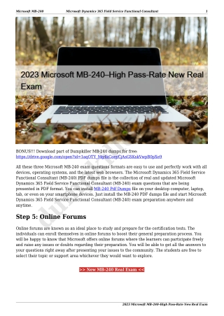 2023 Microsoft MB-240–High Pass-Rate New Real Exam