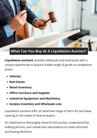 What Can You Buy At A Liquidation Auction?