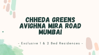 Project Chheda Greens Avighna Mira Road Mumbai - PDF