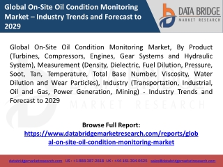 Global On-Site Oil Condition Monitoring Market