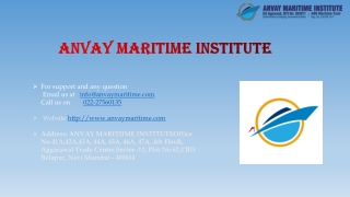 STCW Basic Safety Training near me | ANVAY Maritime Institute