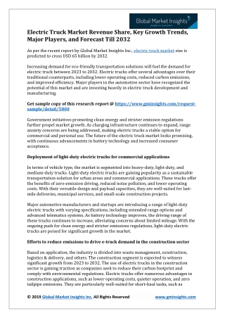 Electric Truck Market Size