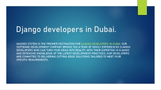 Django Developers in Dubai