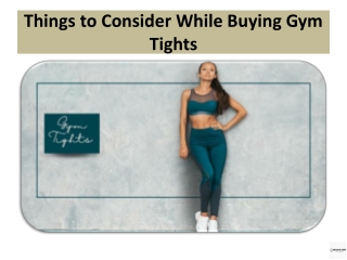 Things to Consider While Buying Gym Tights