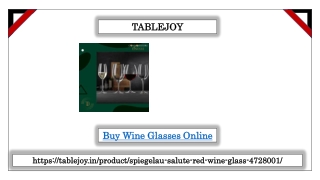 Buy Wine Glasses Online