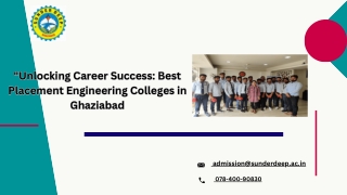 Unlocking Career Success Best Placement Engineering Colleges in Ghaziabad