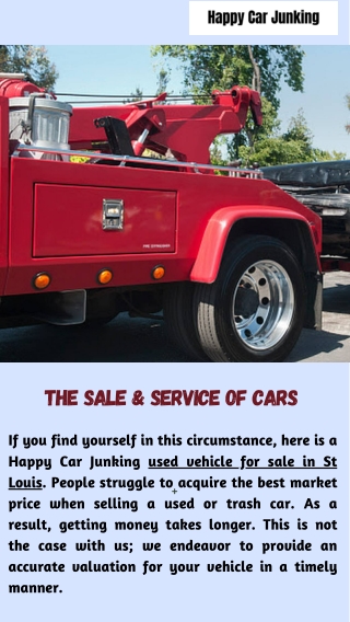 Auto Sales and Service Solutions  Happy Car Junking