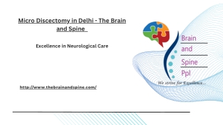 Micro Discectomy in Delhi -  The Brain and Spine