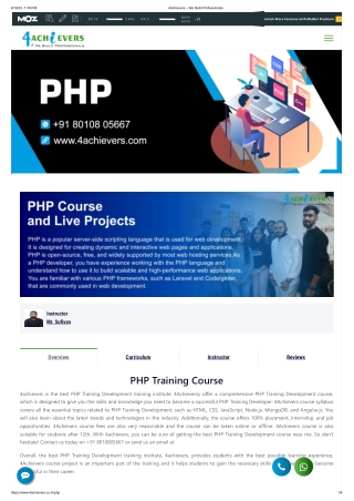 Learning best Php Course