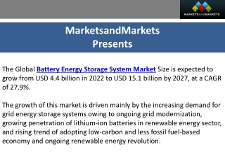 Strategies and Innovations Shaping the Battery Energy Storage System Market 2027