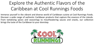 Explore the Authentic Flavors of the Caribbean at Cool Runnings Foods