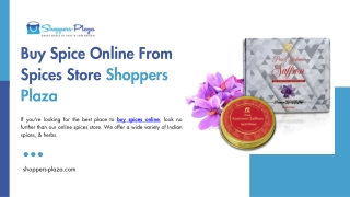 Buy Spice Online From Spices Store Shoppers Plaza