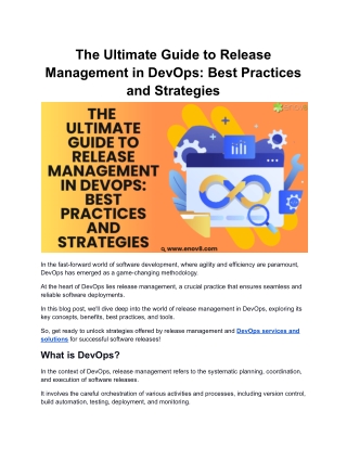 The Ultimate Guide to Release Management in DevOps: Best Practices and Strategie