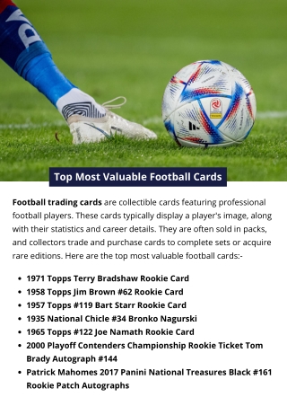 What are football trading cards?