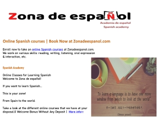 Online Spanish courses